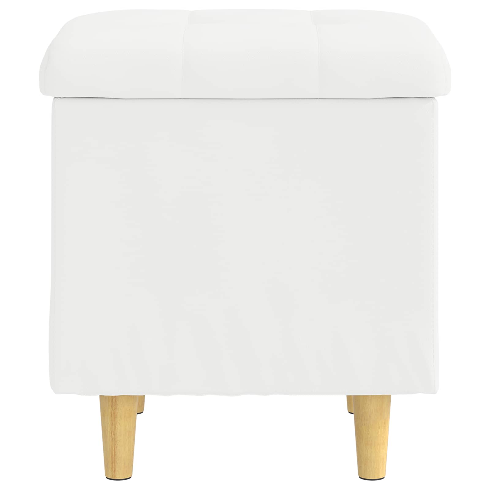 Ottoman mit Stauraum Weiß 40 x 40 x 45 cm Kunstleder