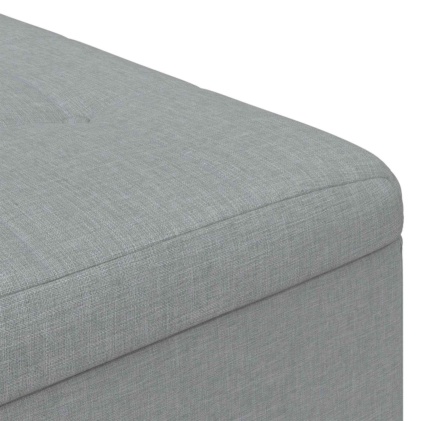 Ottoman mit Stauraum Hellgrau 60 x 60 x 45 cm Stoff