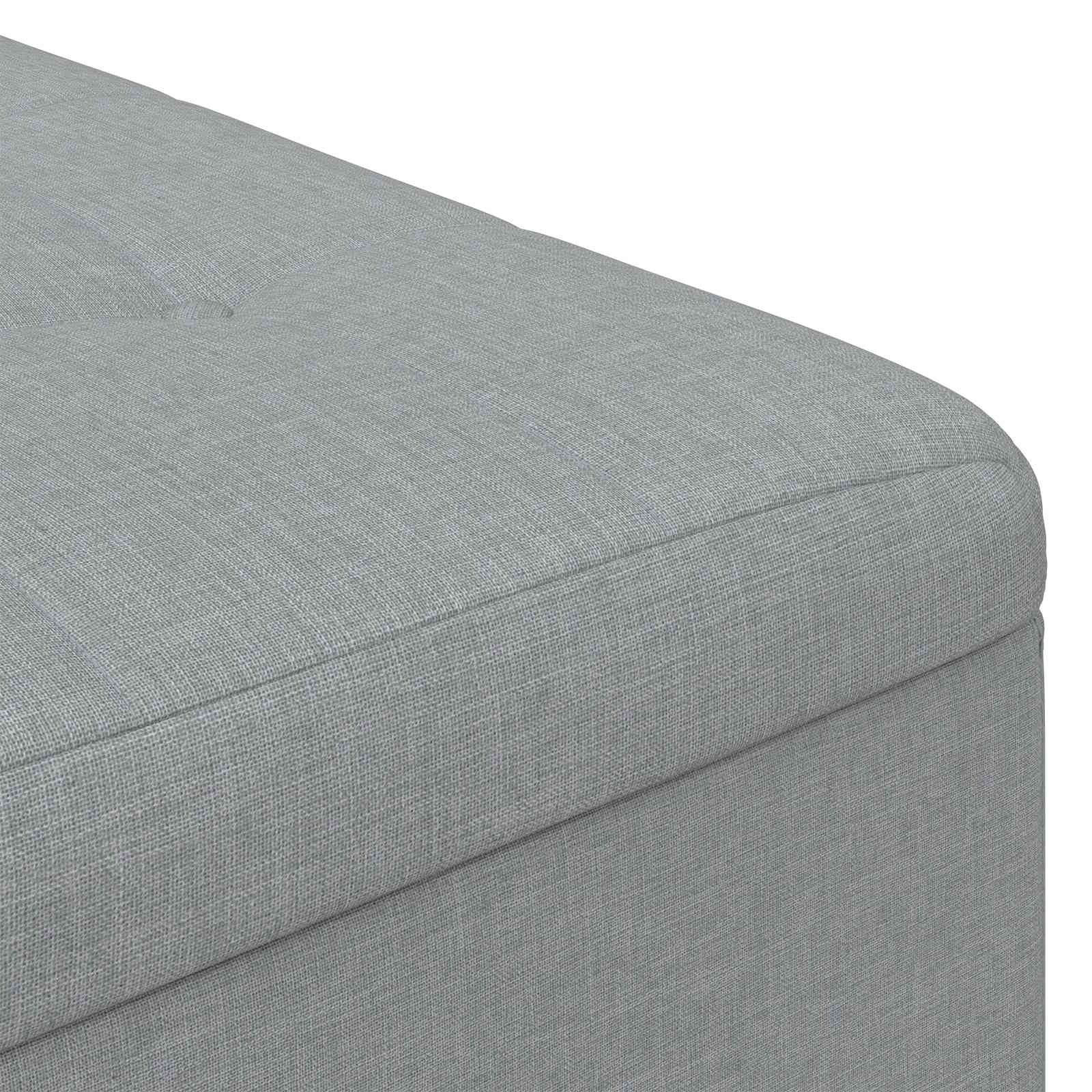 Ottoman mit Stauraum Hellgrau 60 x 60 x 45 cm Stoff