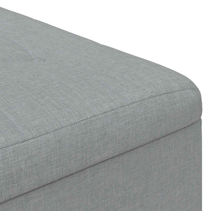 Ottoman mit Stauraum Hellgrau 60 x 60 x 45 cm Stoff
