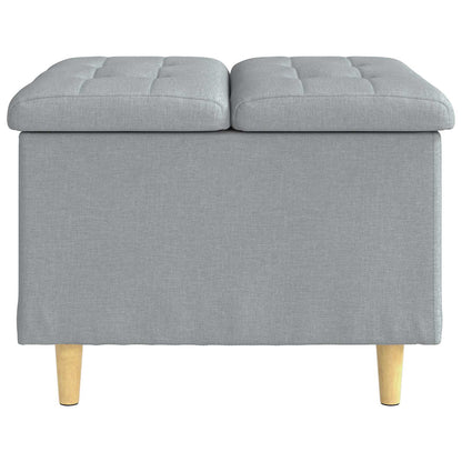 Ottoman mit Stauraum Hellgrau 60 x 60 x 45 cm Stoff