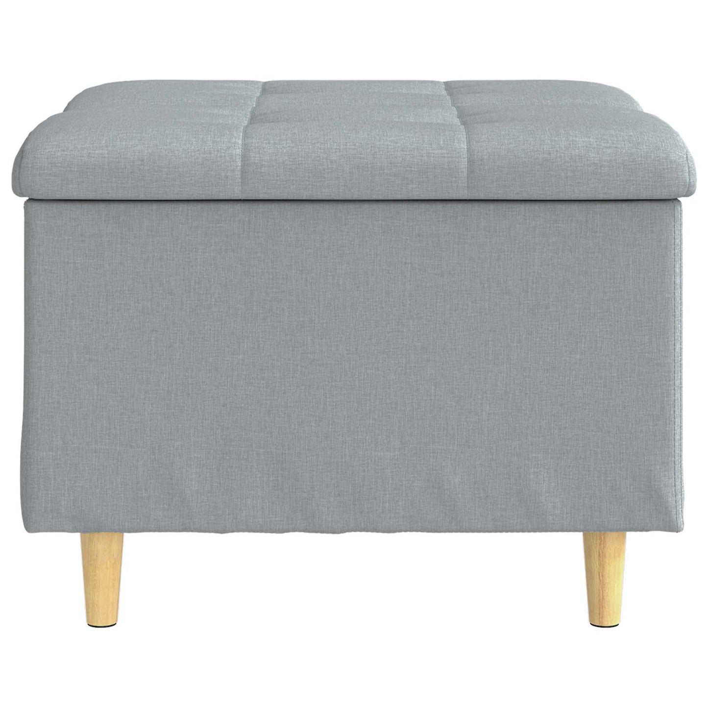 Ottoman mit Stauraum Hellgrau 60 x 60 x 45 cm Stoff