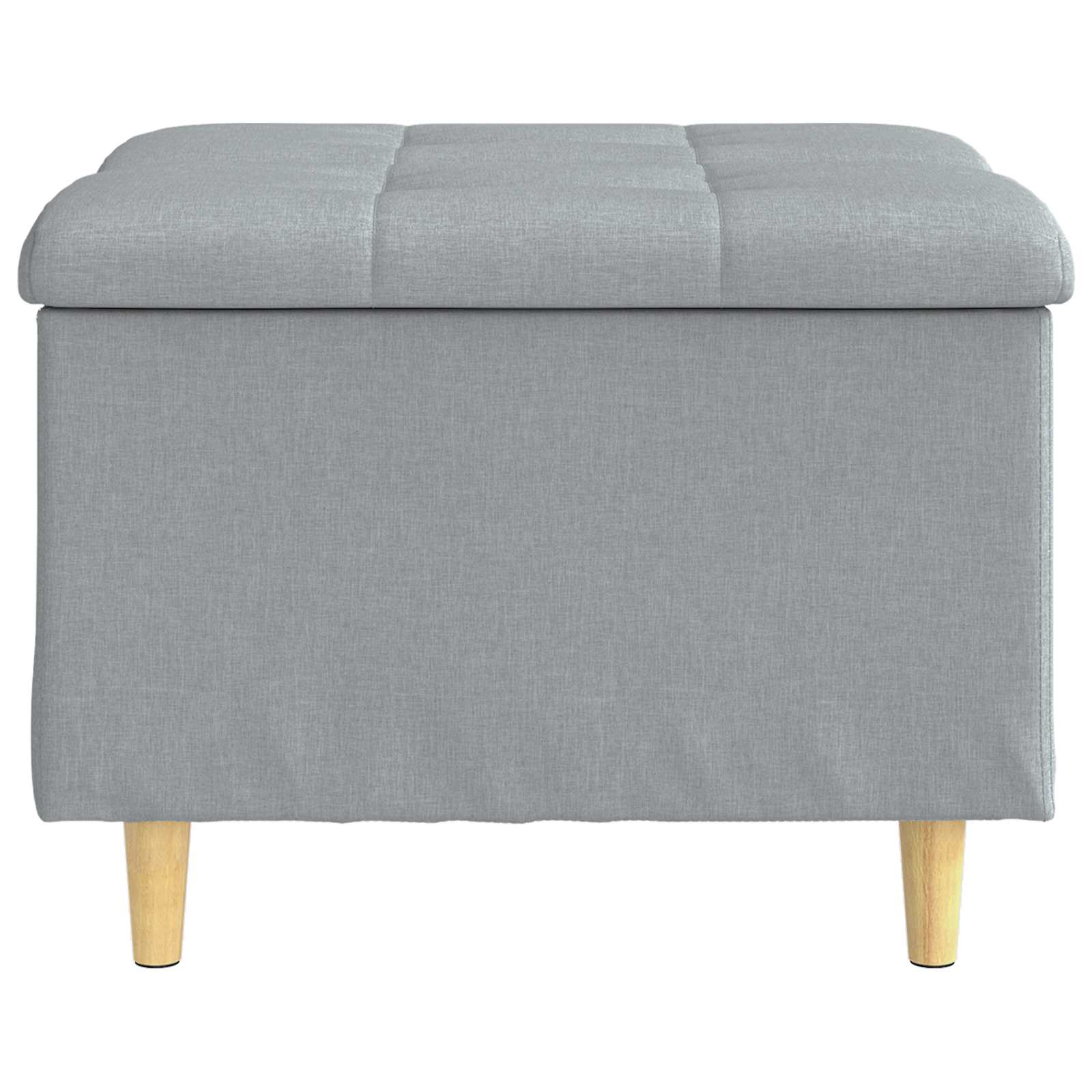Ottoman mit Stauraum Hellgrau 60 x 60 x 45 cm Stoff
