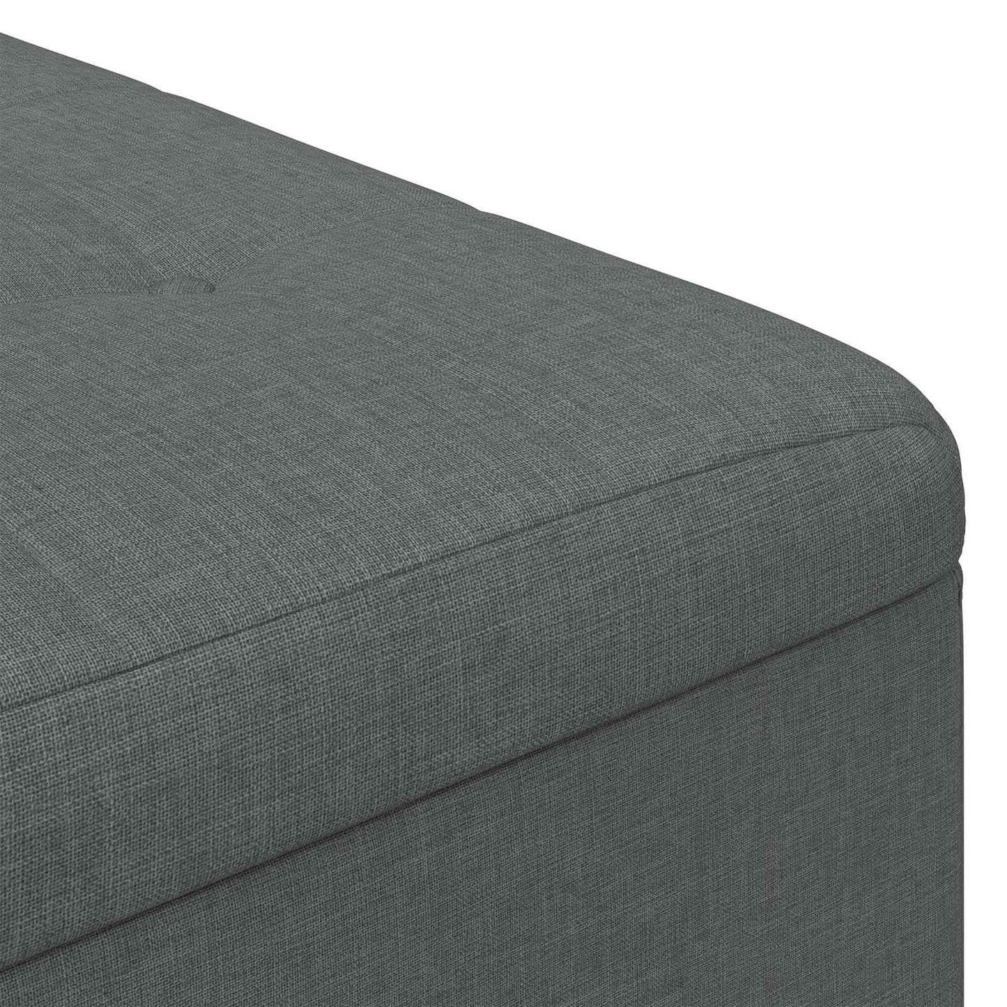 Ottoman mit Stauraum Dunkelgrau 60 x 60 x 45 cm Stoff