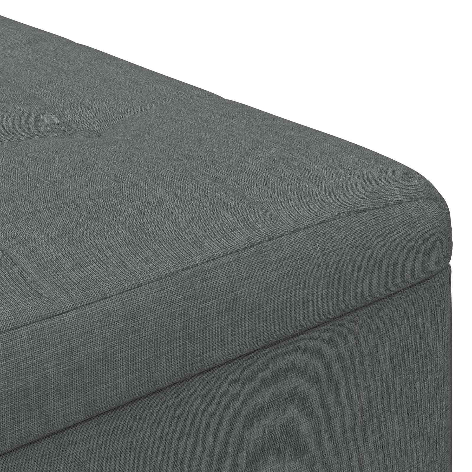 Ottoman mit Stauraum Dunkelgrau 60 x 60 x 45 cm Stoff