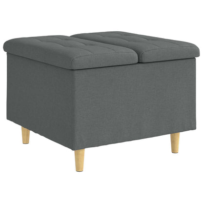 Ottoman mit Stauraum Dunkelgrau 60 x 60 x 45 cm Stoff