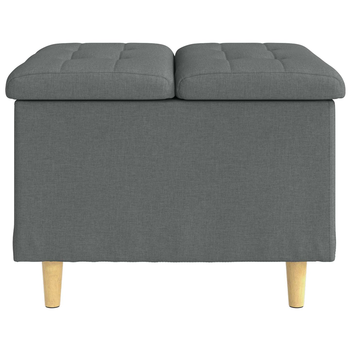 Ottoman mit Stauraum Dunkelgrau 60 x 60 x 45 cm Stoff