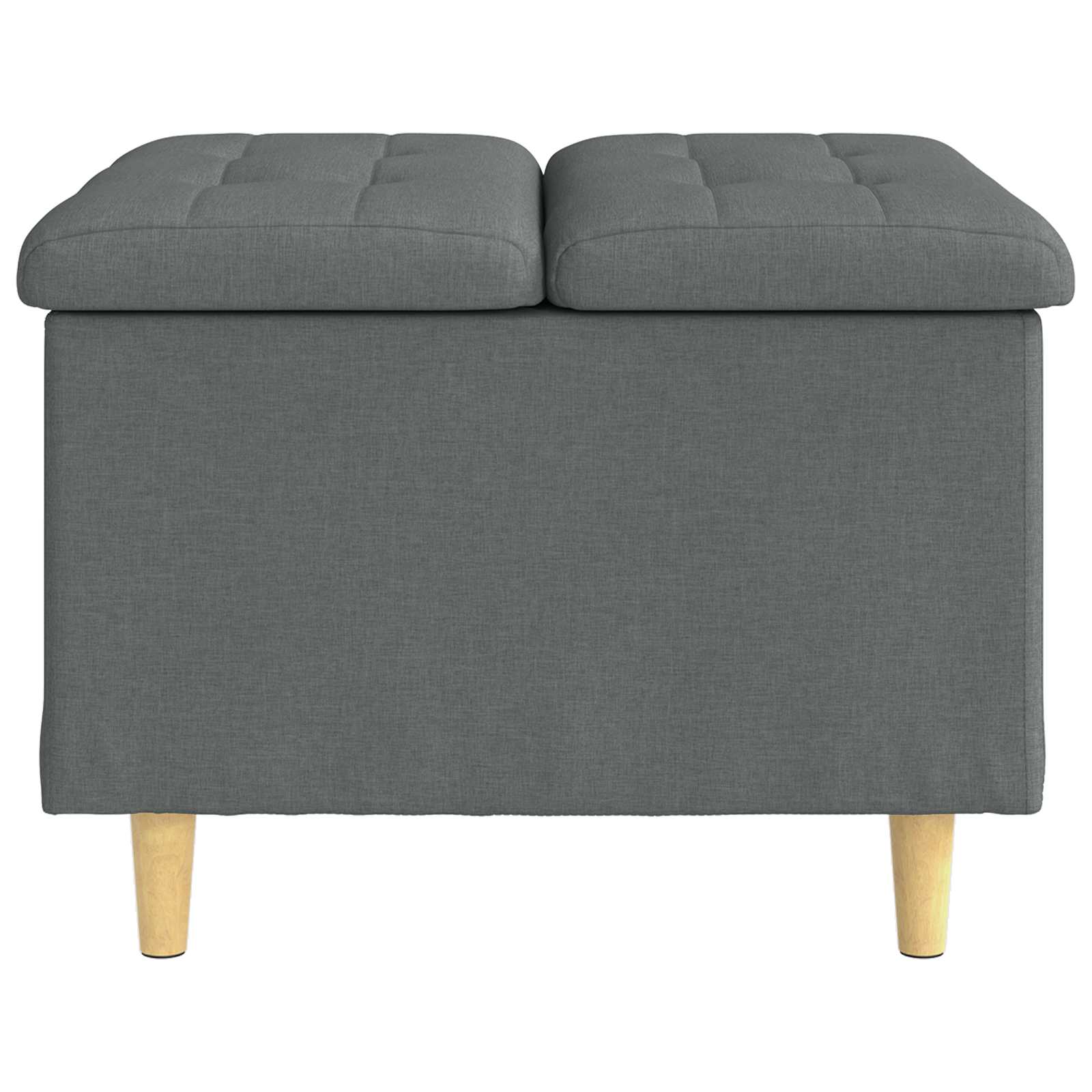 Ottoman mit Stauraum Dunkelgrau 60 x 60 x 45 cm Stoff