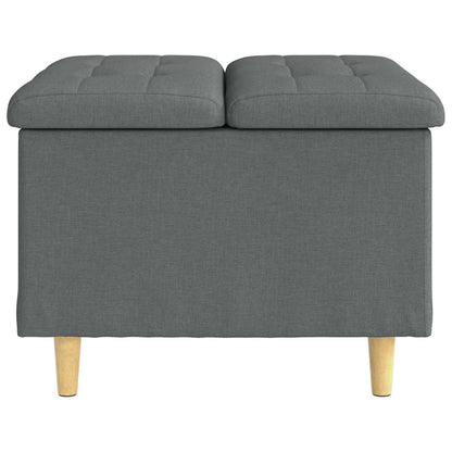 Ottoman mit Stauraum Dunkelgrau 60 x 60 x 45 cm Stoff