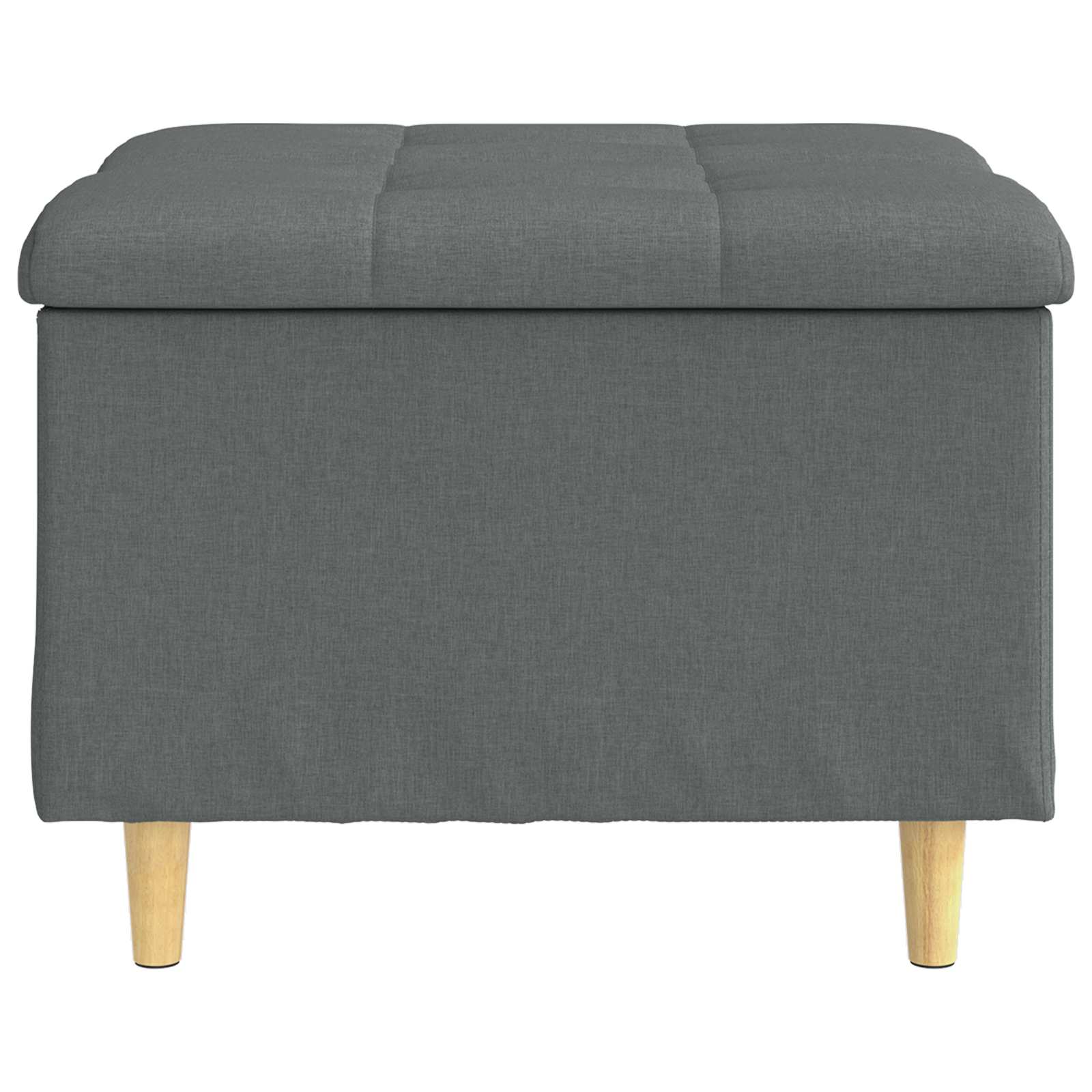 Ottoman mit Stauraum Dunkelgrau 60 x 60 x 45 cm Stoff