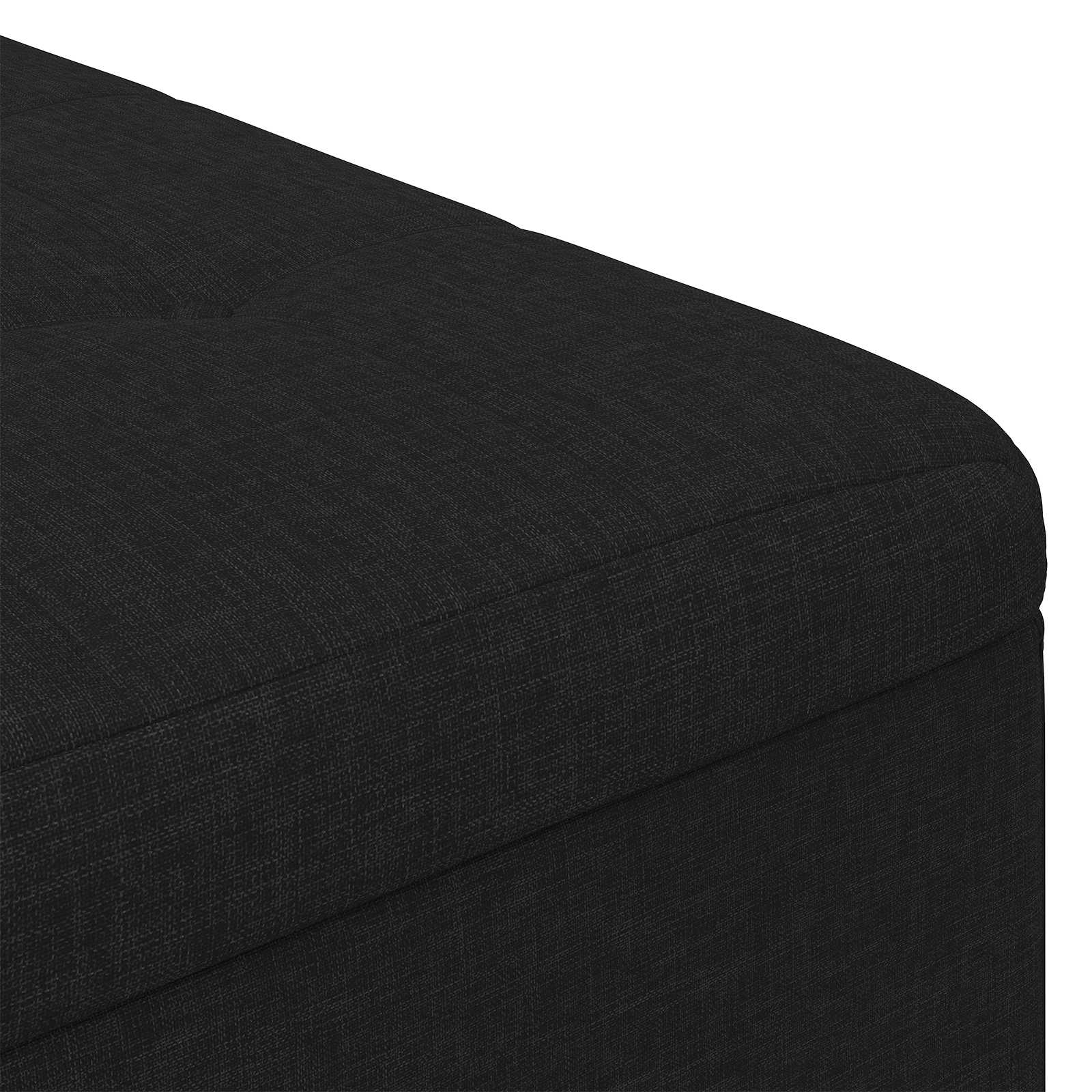 Ottoman mit Stauraum Schwarz 60 x 60 x 45 cm Stoff
