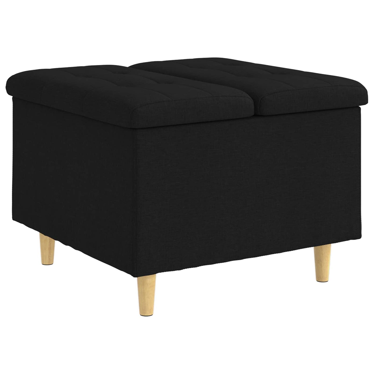 Ottoman mit Stauraum Schwarz 60 x 60 x 45 cm Stoff