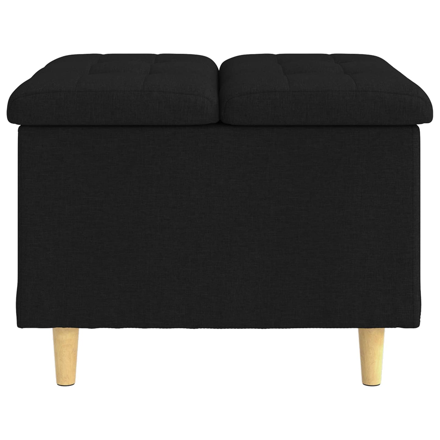 Ottoman mit Stauraum Schwarz 60 x 60 x 45 cm Stoff