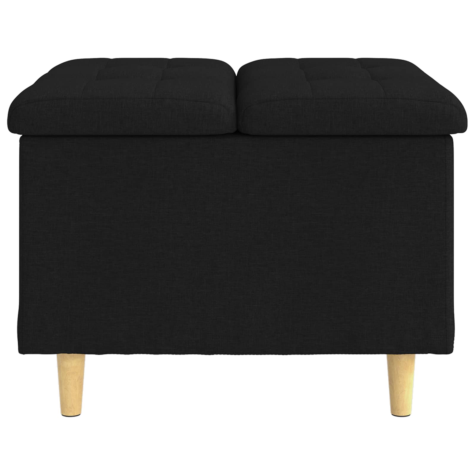 Ottoman mit Stauraum Schwarz 60 x 60 x 45 cm Stoff