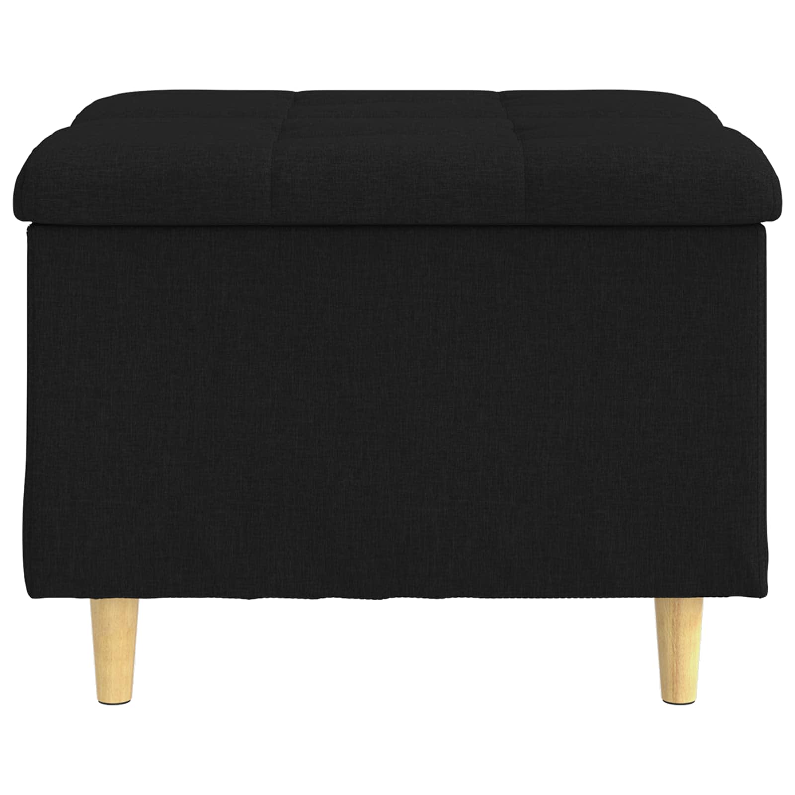 Ottoman mit Stauraum Schwarz 60 x 60 x 45 cm Stoff