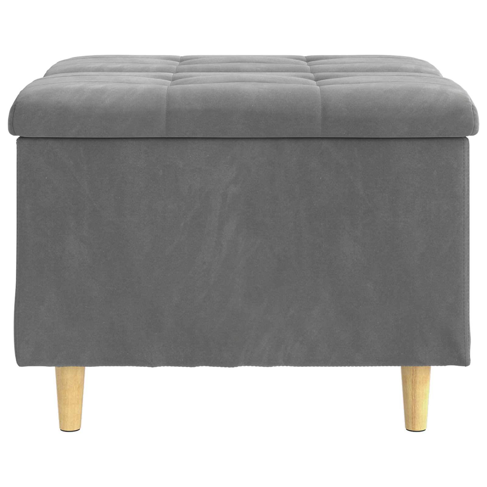 Ottoman mit Stauraum Dunkelgrau 60 x 60 x 45 cm Samt
