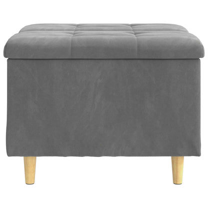 Ottoman mit Stauraum Dunkelgrau 60 x 60 x 45 cm Samt