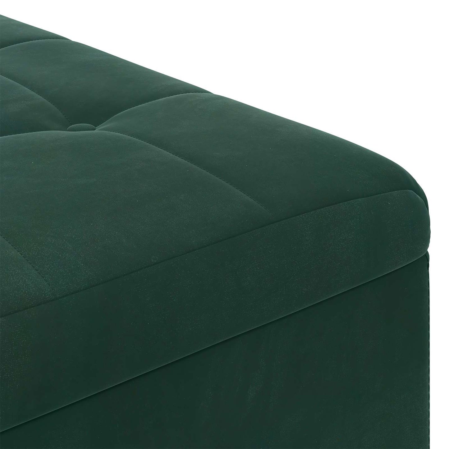 Ottoman mit Stauraum Dunkelgrün 60 x 60 x 45 cm Samt