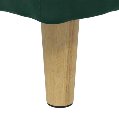 Ottoman mit Stauraum Dunkelgrün 60 x 60 x 45 cm Samt