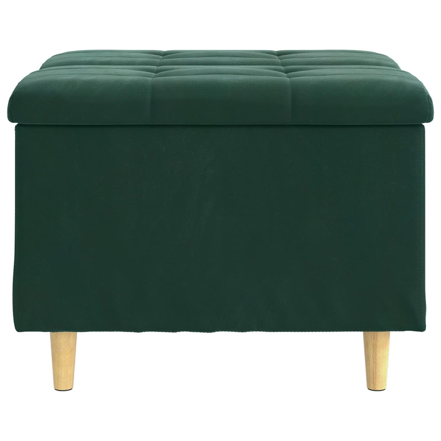 Ottoman mit Stauraum Dunkelgrün 60 x 60 x 45 cm Samt