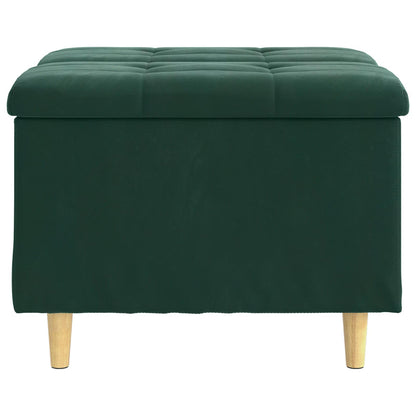 Ottoman mit Stauraum Dunkelgrün 60 x 60 x 45 cm Samt