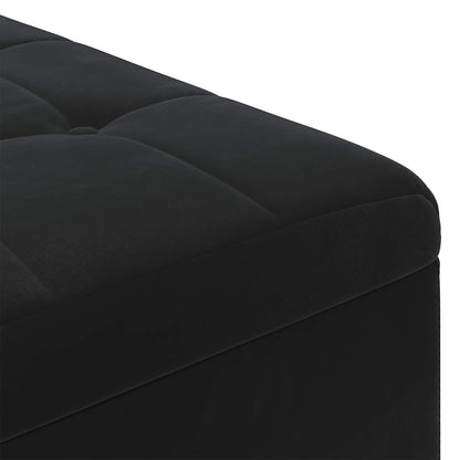 Ottoman mit Stauraum Schwarz 60 x 60 x 45 cm Samt