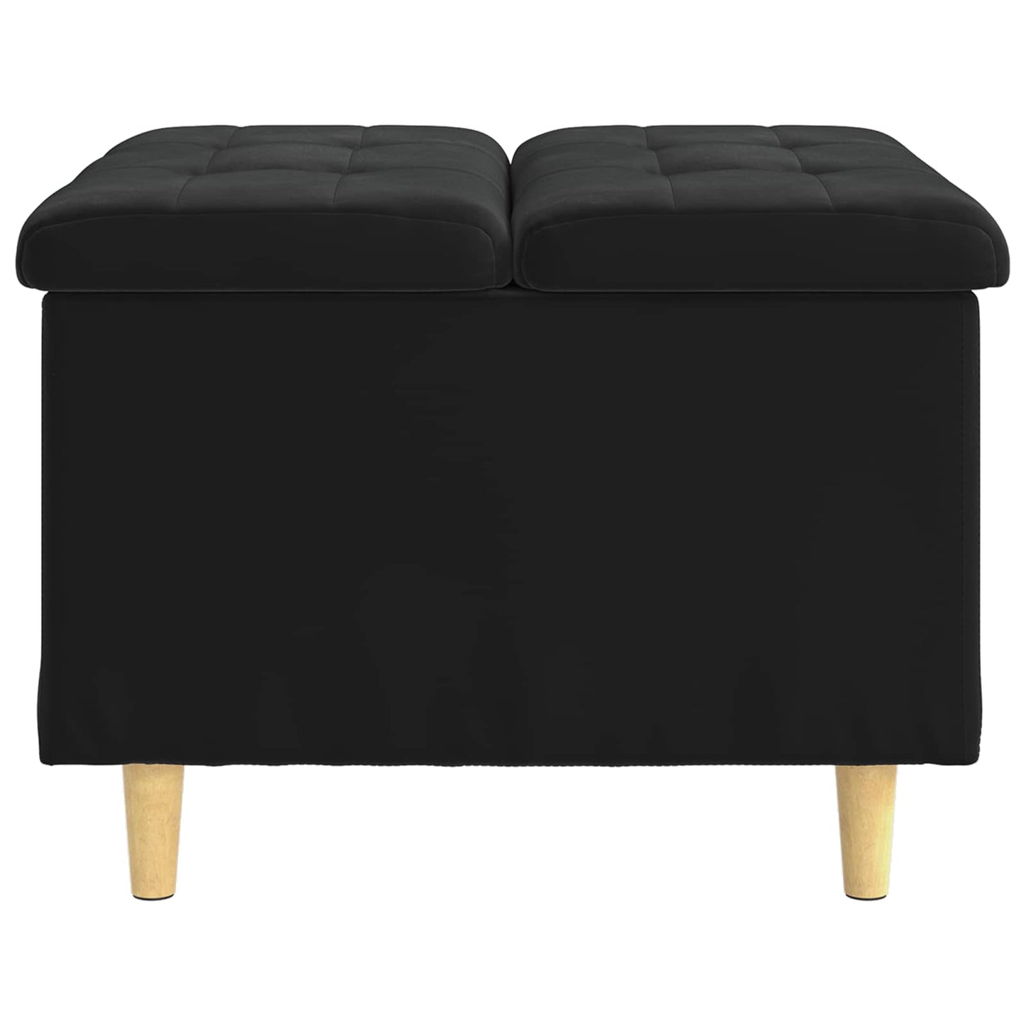 Ottoman mit Stauraum Schwarz 60 x 60 x 45 cm Samt