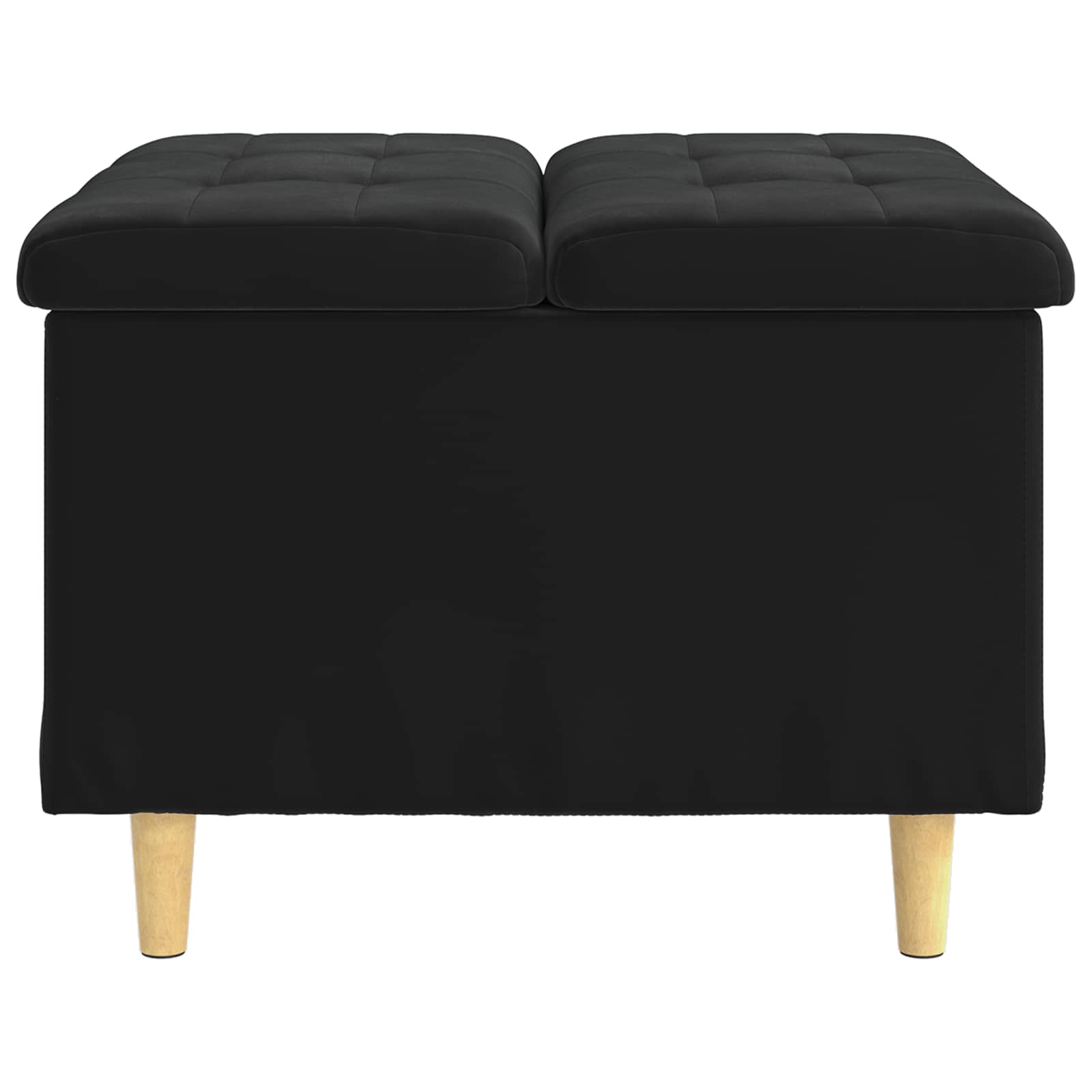 Ottoman mit Stauraum Schwarz 60 x 60 x 45 cm Samt