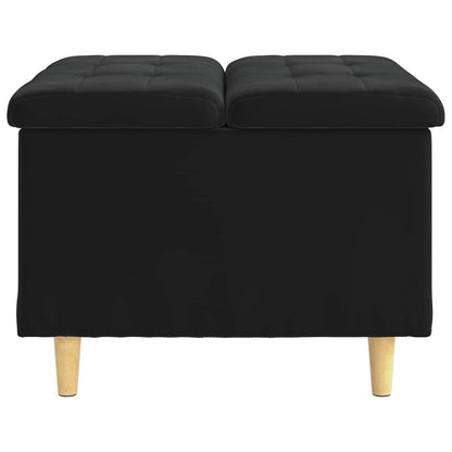 Ottoman mit Stauraum Schwarz 60 x 60 x 45 cm Samt