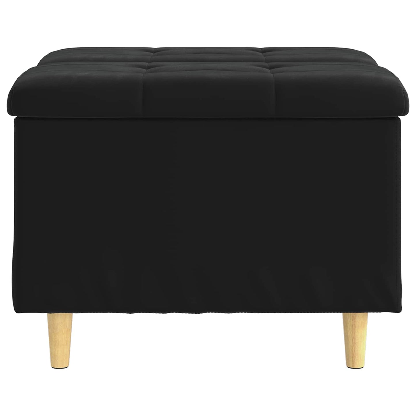 Ottoman mit Stauraum Schwarz 60 x 60 x 45 cm Samt