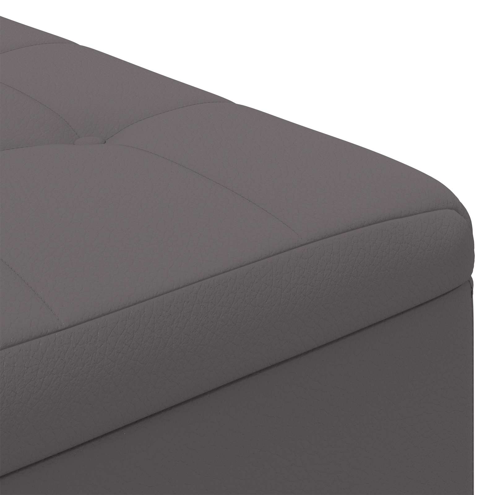 Ottoman mit Stauraum Grau 60 x 60 x 45 cm Kunstleder