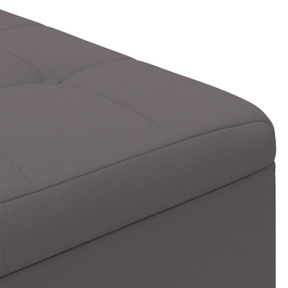 Ottoman mit Stauraum Grau 60 x 60 x 45 cm Kunstleder