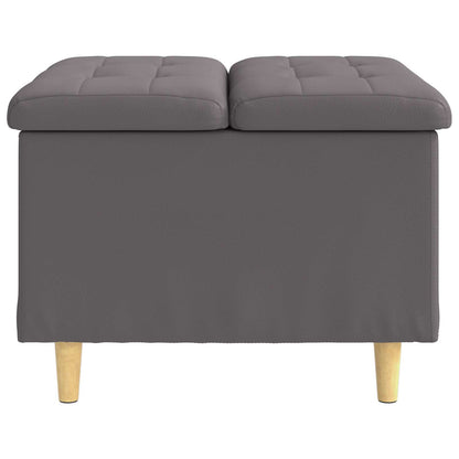 Ottoman mit Stauraum Grau 60 x 60 x 45 cm Kunstleder
