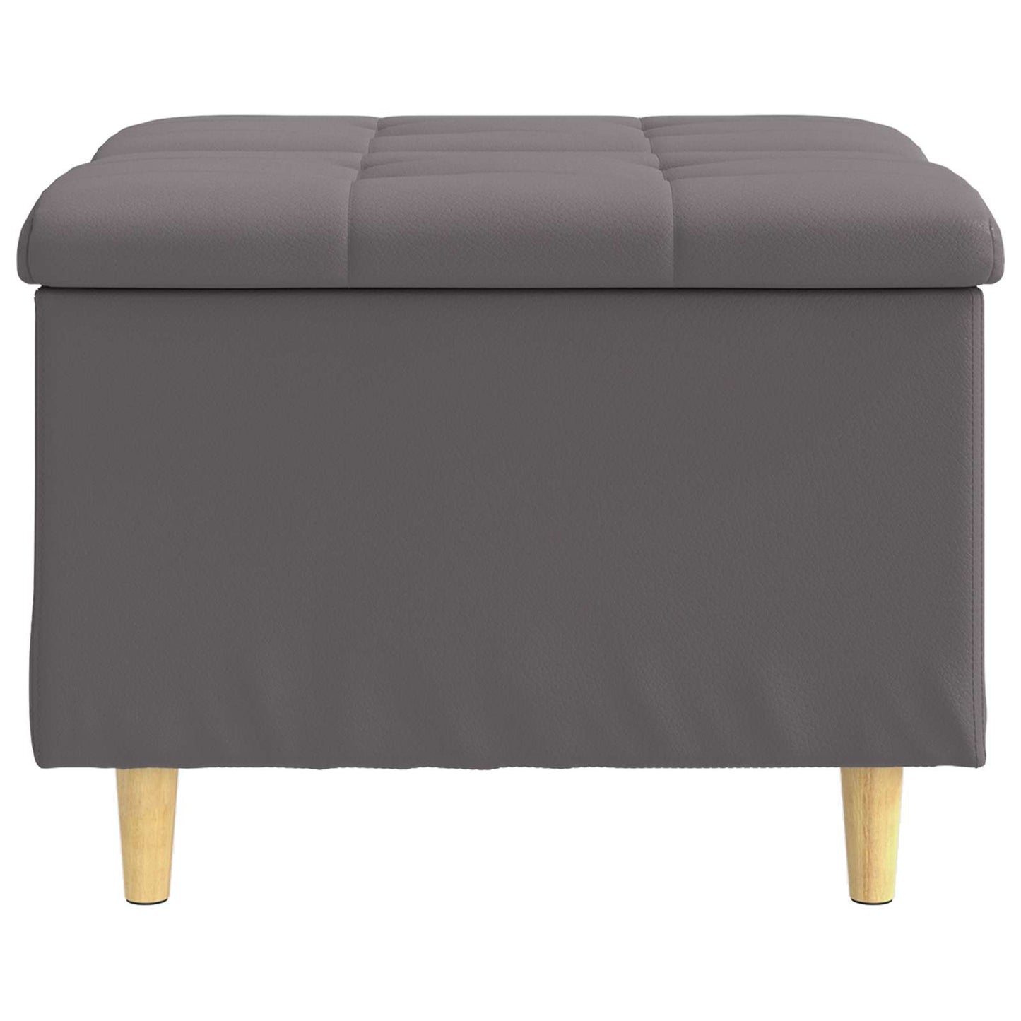 Ottoman mit Stauraum Grau 60 x 60 x 45 cm Kunstleder