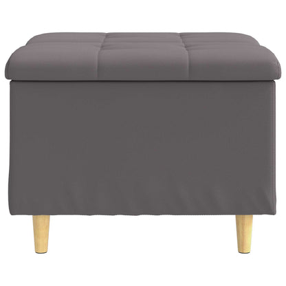 Ottoman mit Stauraum Grau 60 x 60 x 45 cm Kunstleder