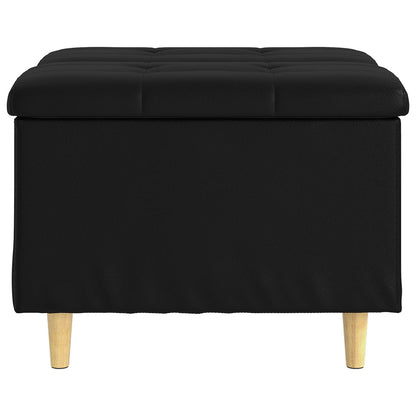 Ottoman mit Stauraum Schwarz 60 x 60 x 45 cm Kunstleder