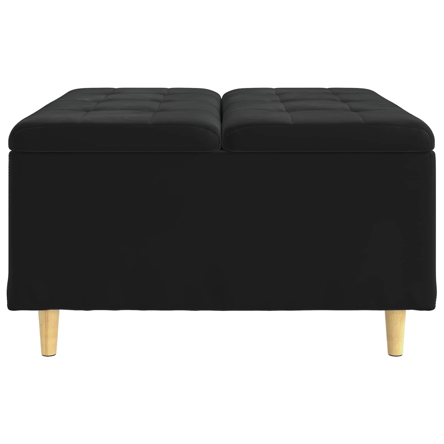 Ottoman mit Stauraum Schwarz 80 x 80 x 45 cm Samt