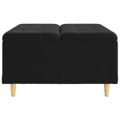 Ottoman mit Stauraum Schwarz 80 x 80 x 45 cm Samt