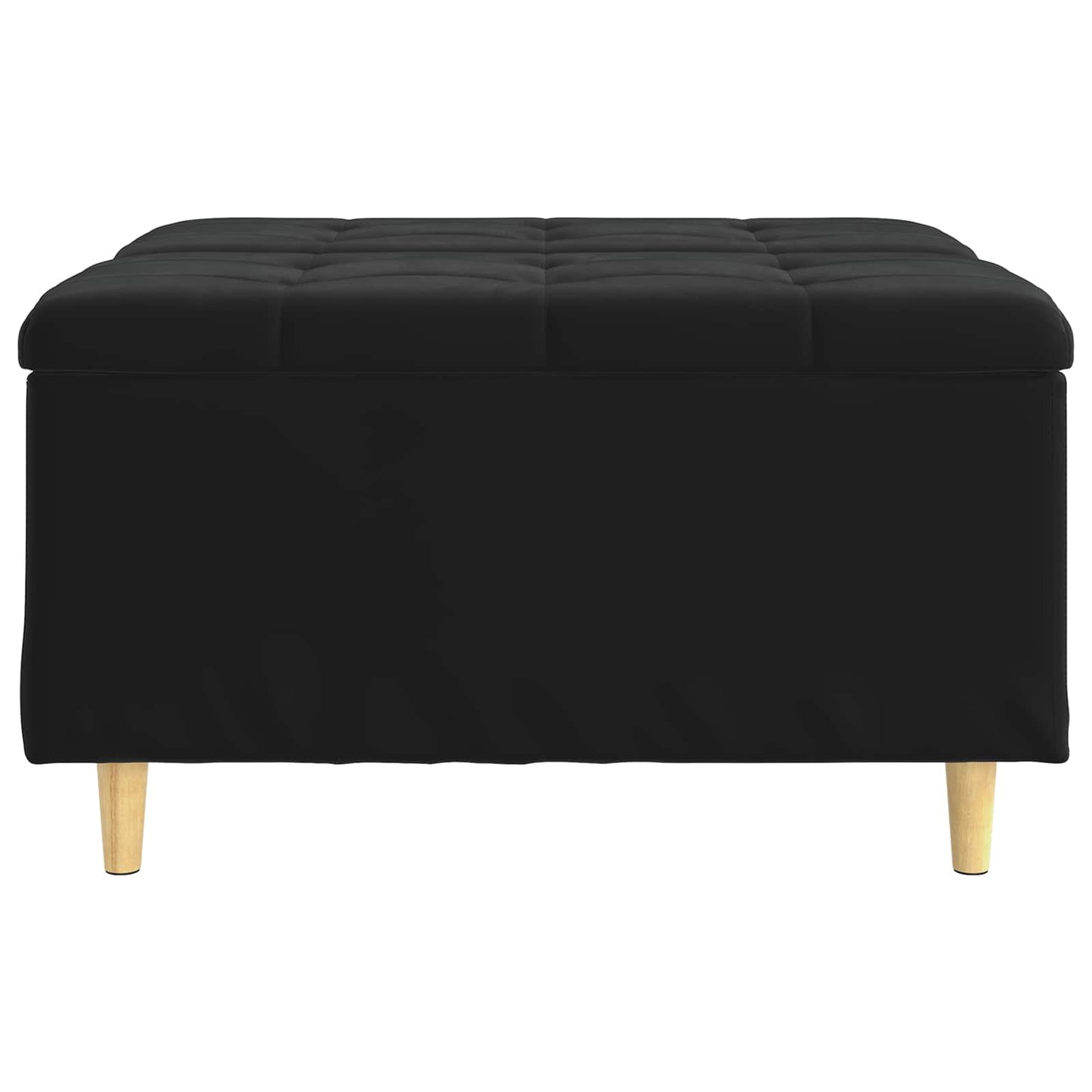 Ottoman mit Stauraum Schwarz 80 x 80 x 45 cm Samt