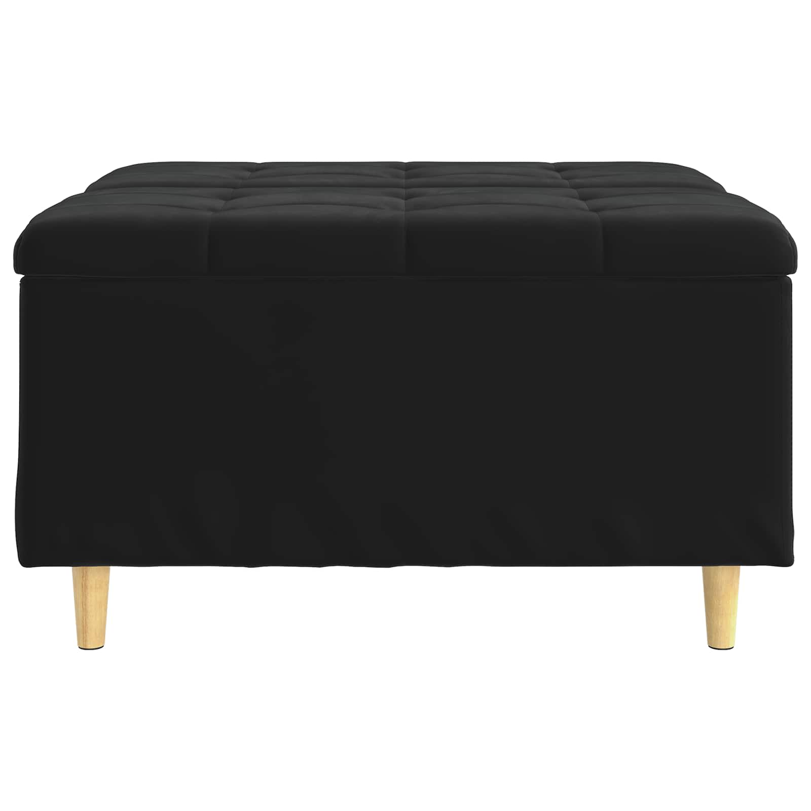 Ottoman mit Stauraum Schwarz 80 x 80 x 45 cm Samt