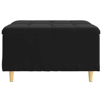 Ottoman mit Stauraum Schwarz 80 x 80 x 45 cm Samt