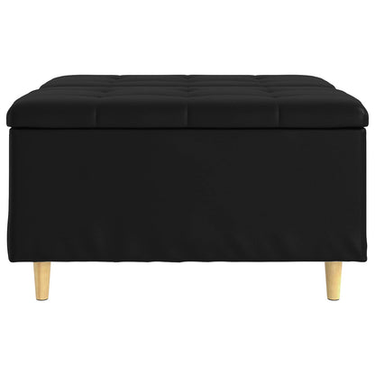 Ottoman mit Stauraum Schwarz 80 x 80 x 45 cm Kunstleder