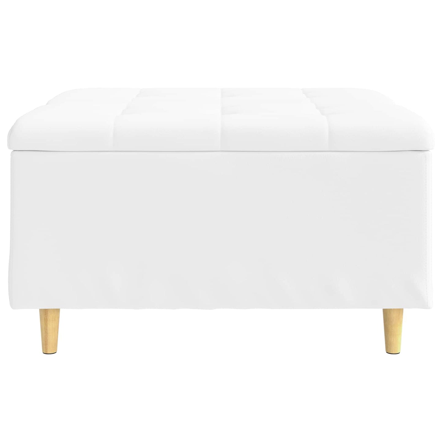 Ottoman mit Stauraum Weiß 80 x 80 x 45 cm Kunstleder