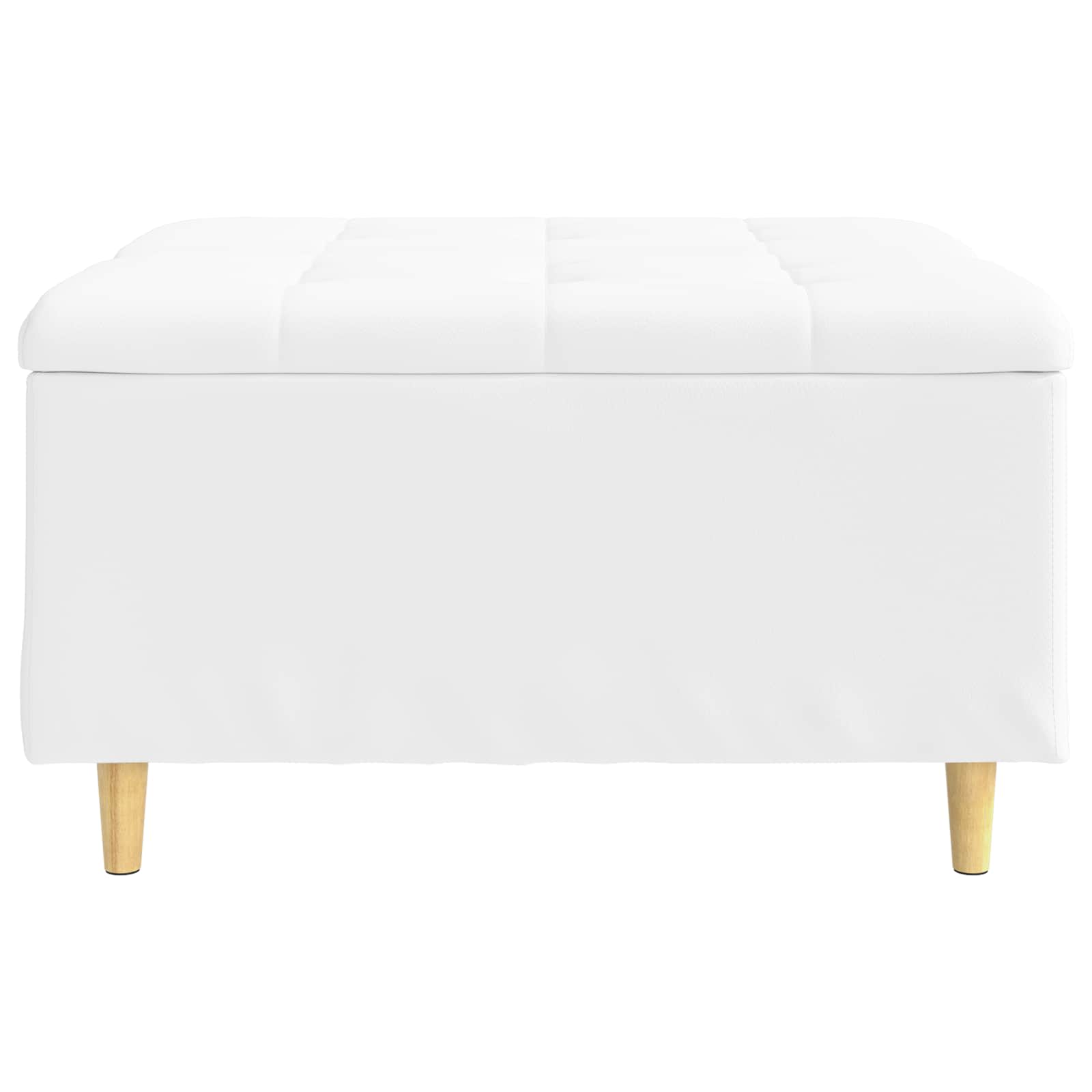 Ottoman mit Stauraum Weiß 80 x 80 x 45 cm Kunstleder