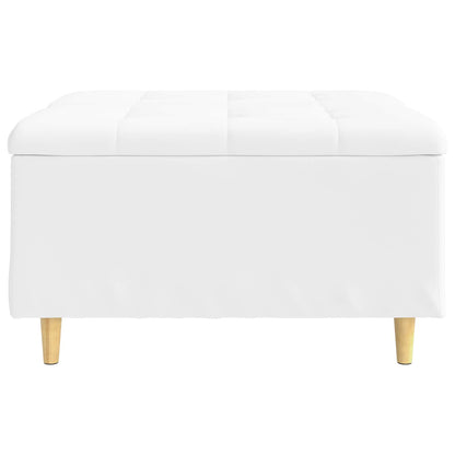 Ottoman mit Stauraum Weiß 80 x 80 x 45 cm Kunstleder