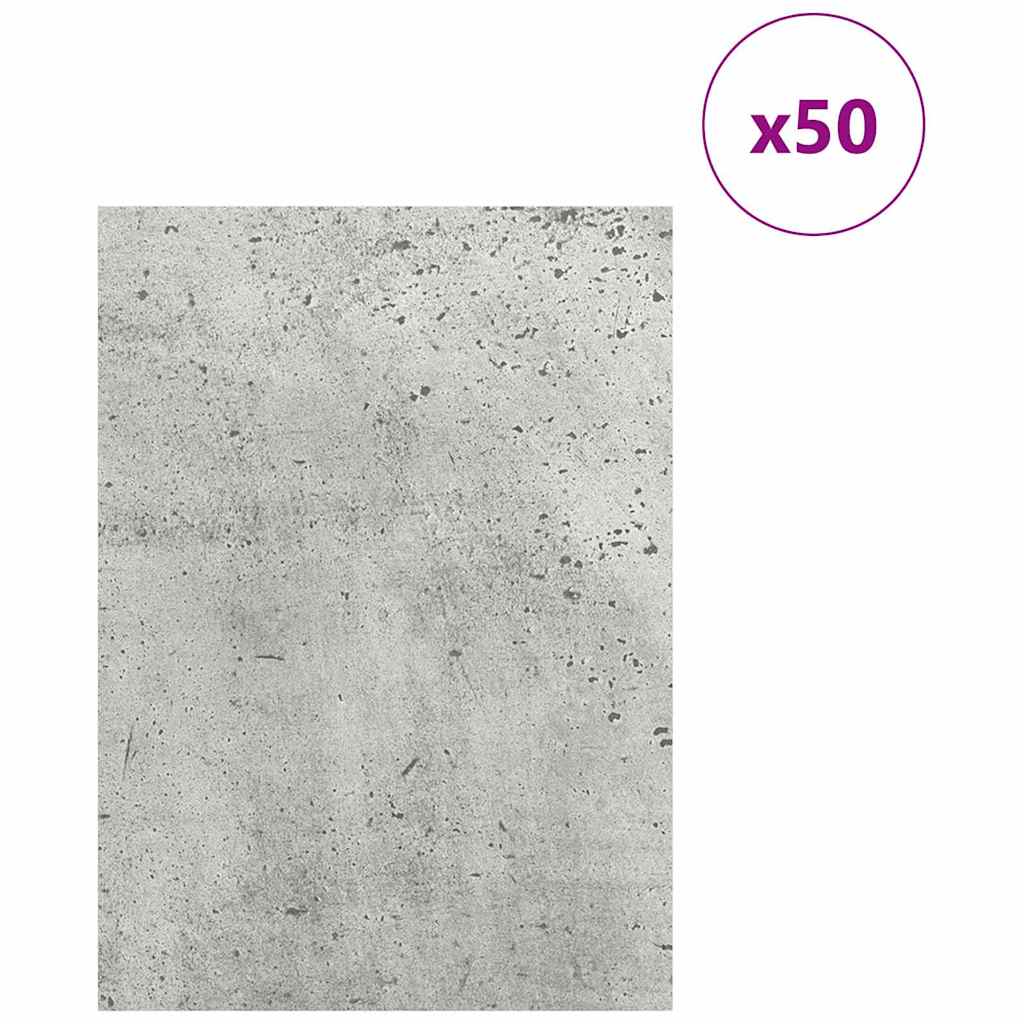 Dekoplatten 50 Stk. Betongrau 15 x 21 x 0,27 cm Holzwerkstoff