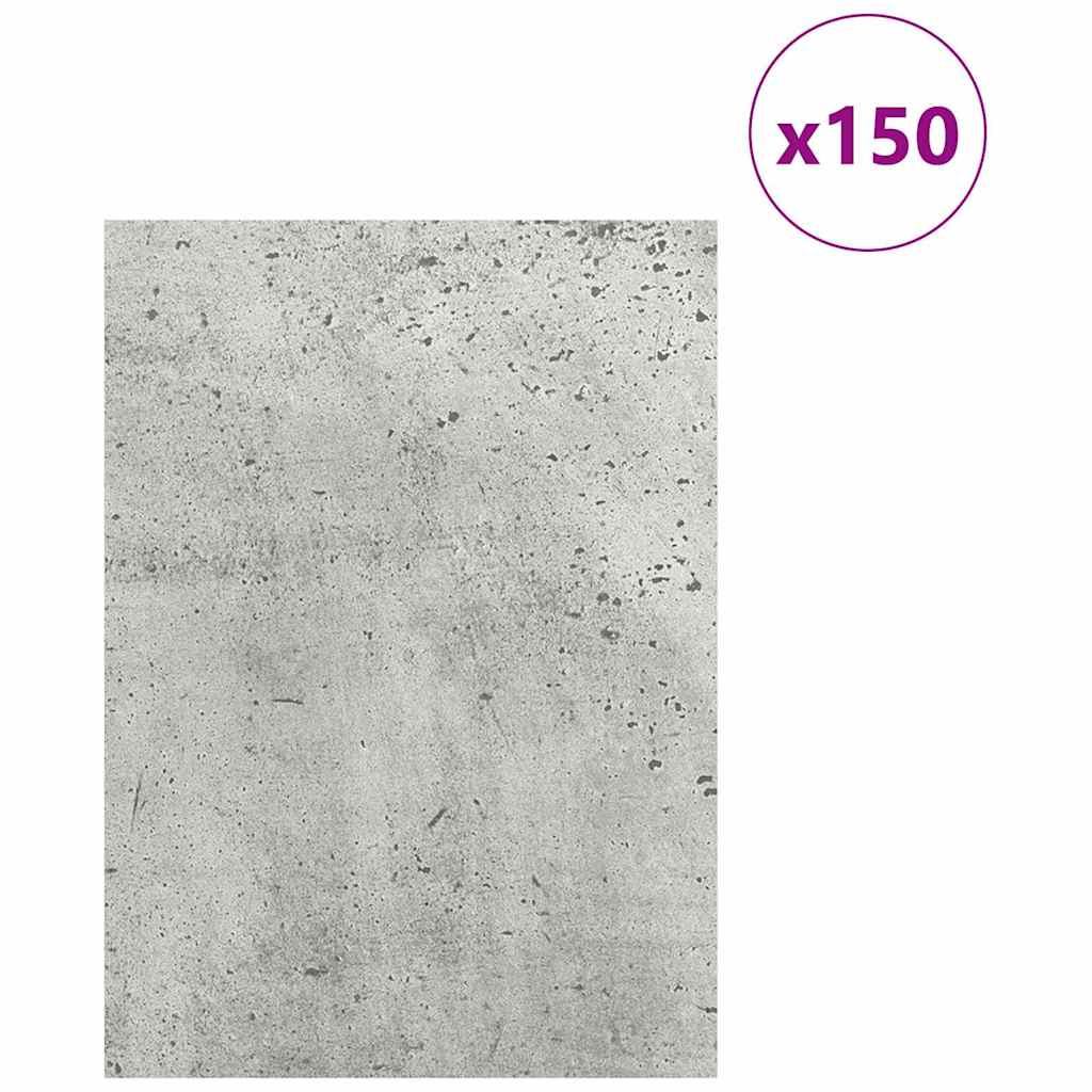 Dekoplatten 150 Stk. Betongrau 15 x 21 x 0,27 cm Holzwerkstoff