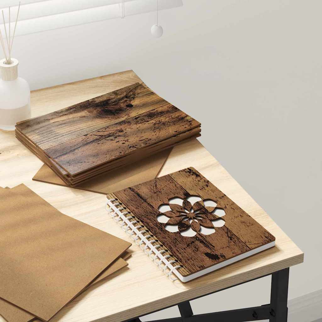 Dekoplatten 50 Stk. Altholz 15 x 21 x 0,27 cm Holzwerkstoff