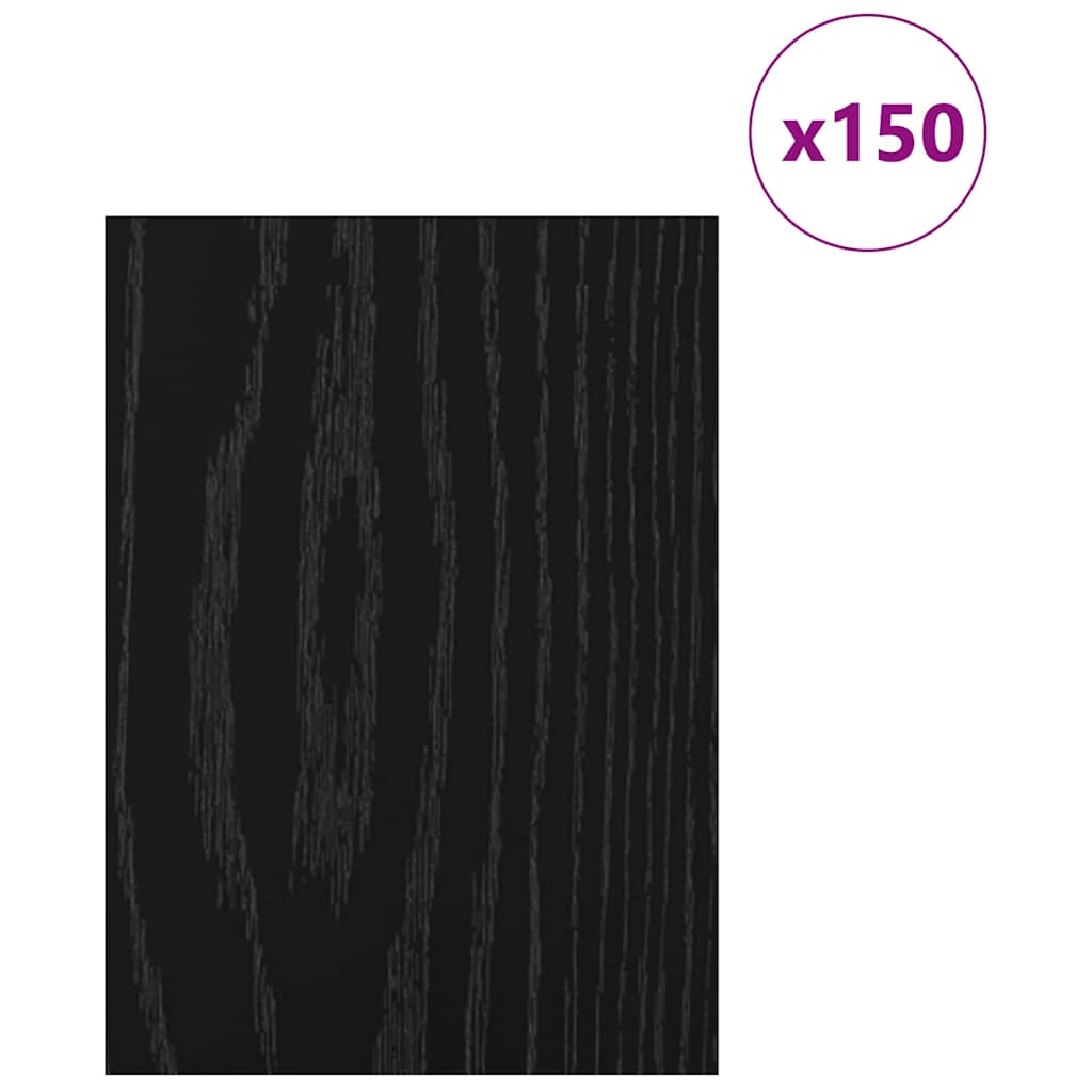 Dekoplatten 150 Stk. Schwarz Eichen-Optik 21 x 30 x 0,27 cm