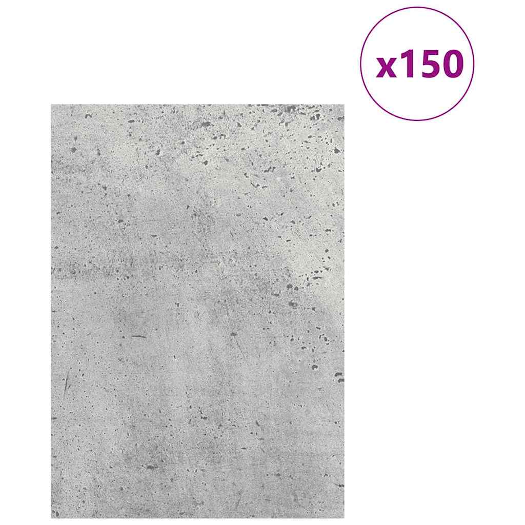 Dekoplatten 150 Stk. Betongrau 21 x 30 x 0,27 cm Holzwerkstoff